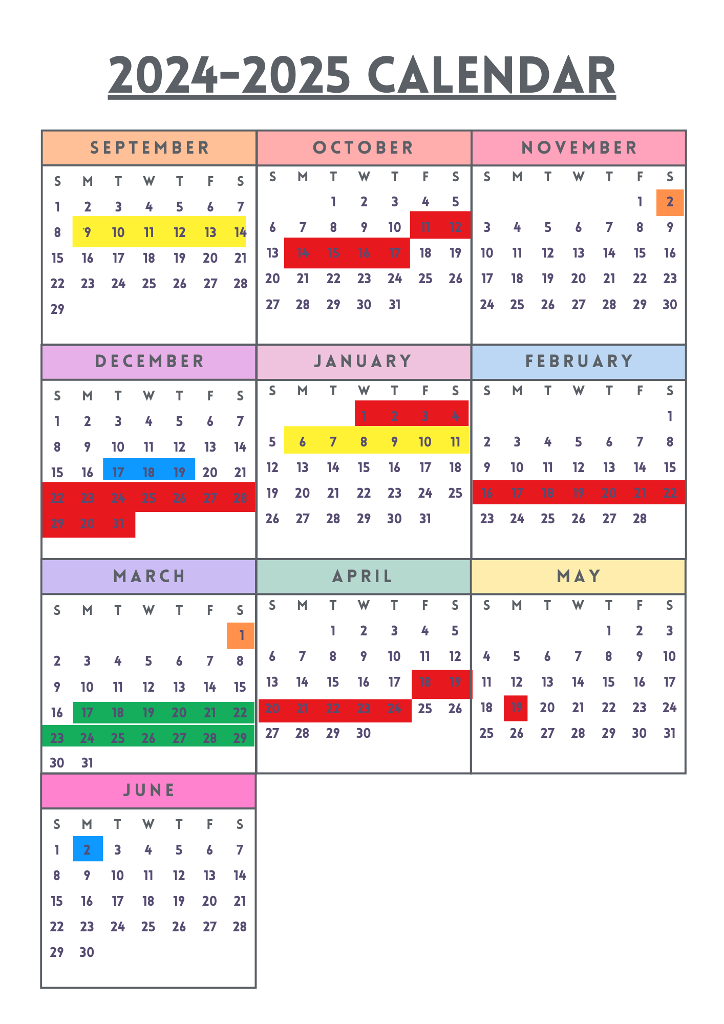 2032-24 calendar of events 